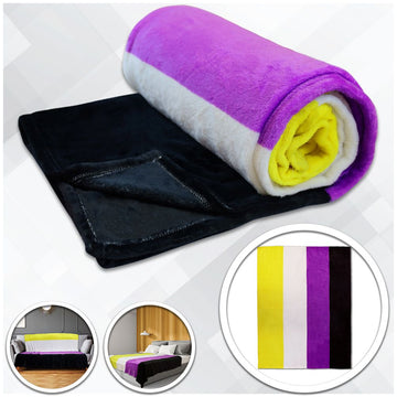 Nonbinary Pride Plush Blanket
