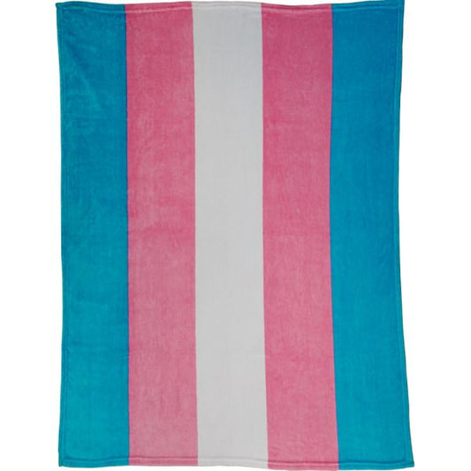 Trans Flag Plush Blanket