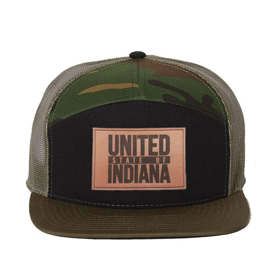 USI Leather Patch Trucker Cap