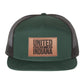 USI Leather Patch Trucker Cap