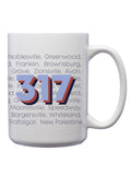 317 Area Code Mug