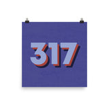 317 Area Code Poster
