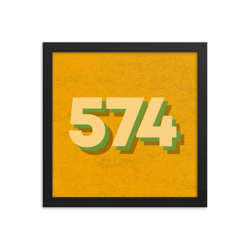 574 Area Code Poster