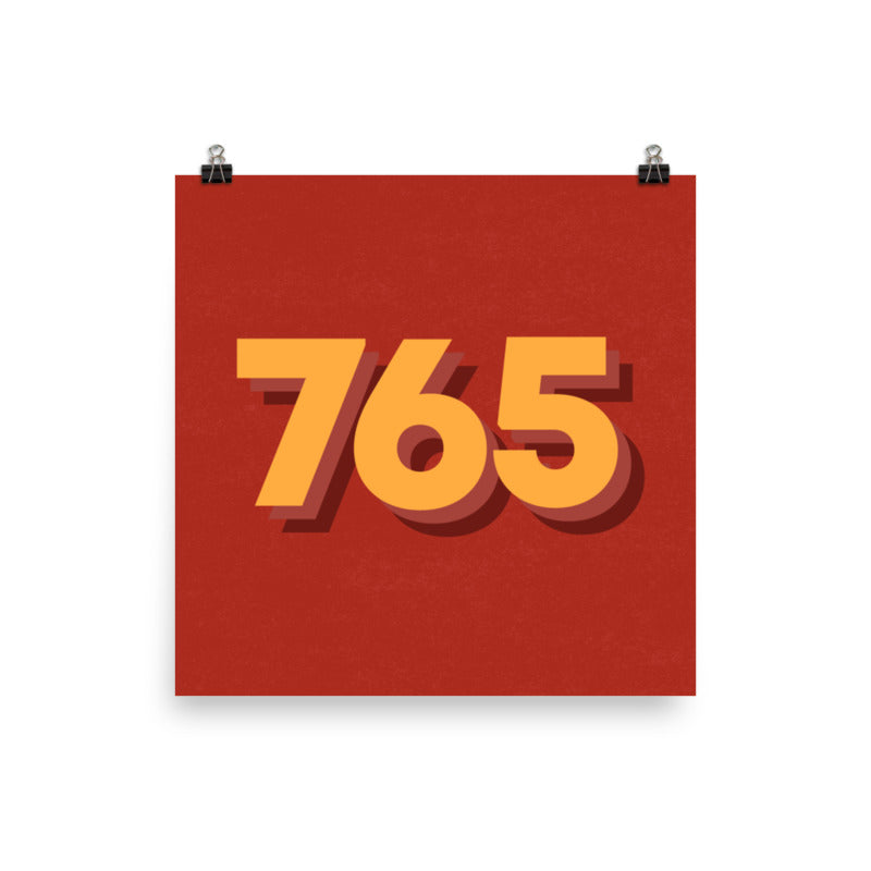 765 Area Code Poster
