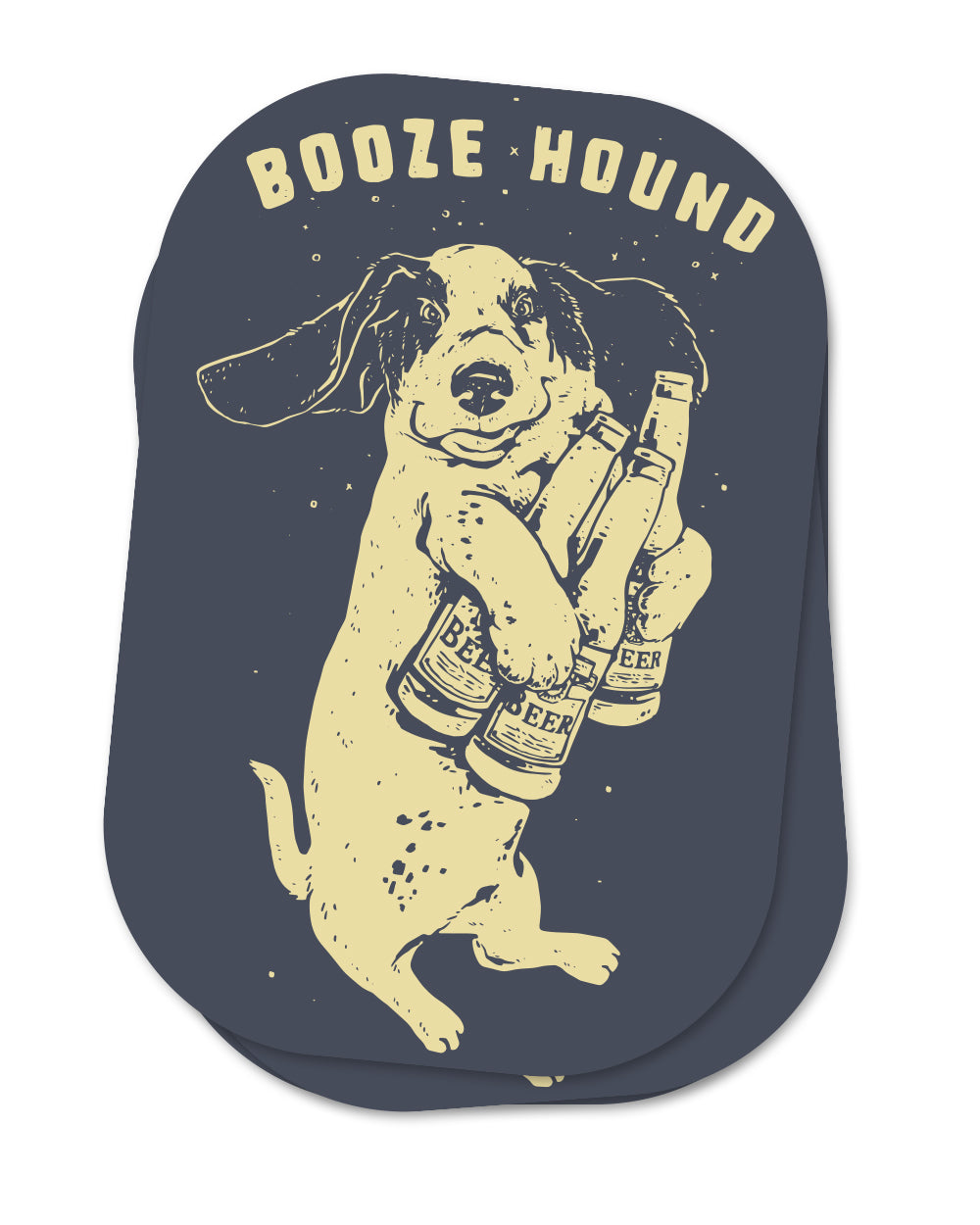 Booze Hound Sticker - United State of Indiana: Indiana-Made T-Shirts and Gifts