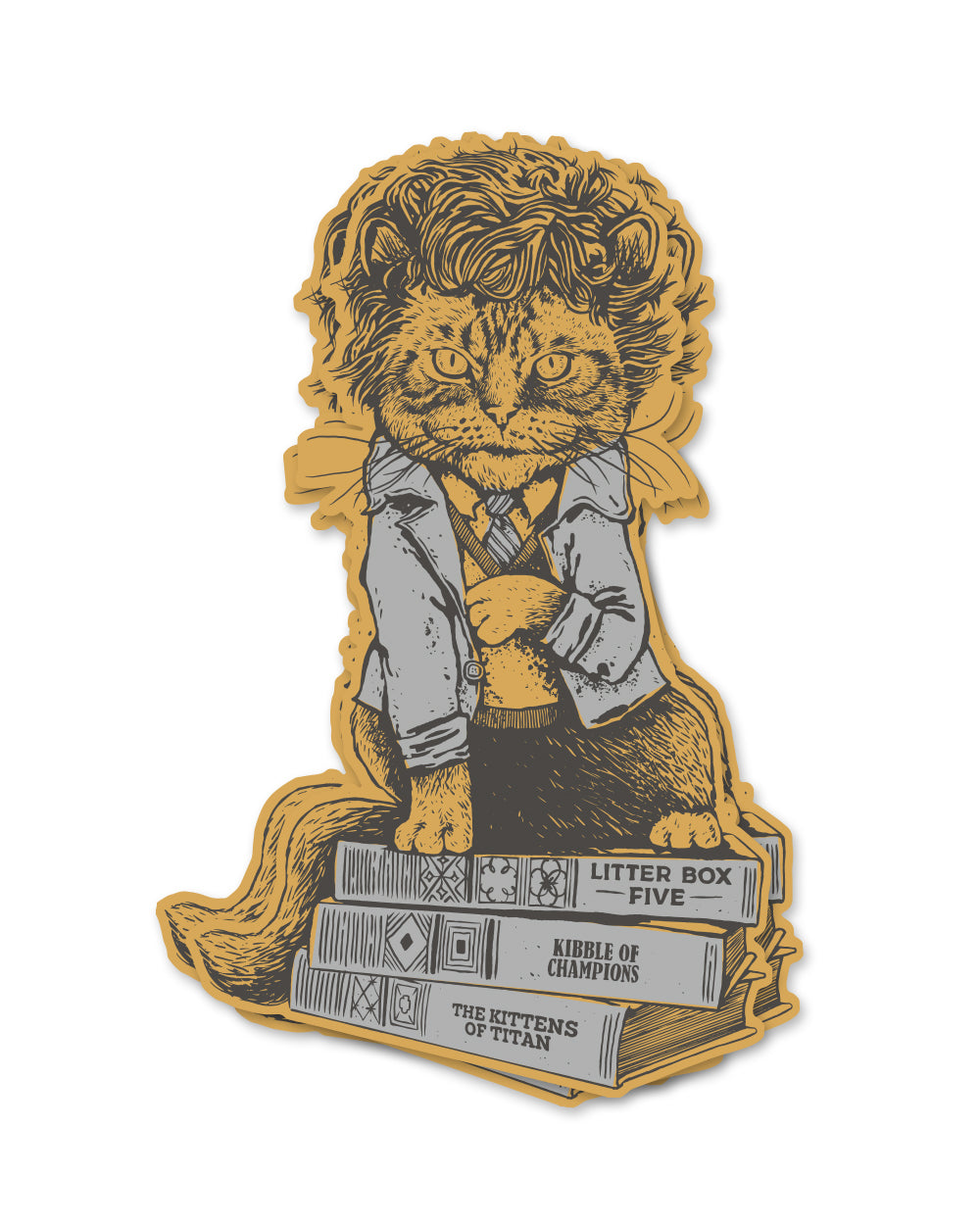 Cat Vonnegut Sticker - United State of Indiana: Indiana-Made T-Shirts and Gifts