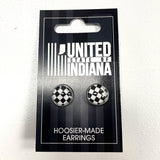 Checkered Flag Stud Earrings