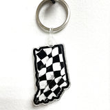 Checkered Indiana Keychain