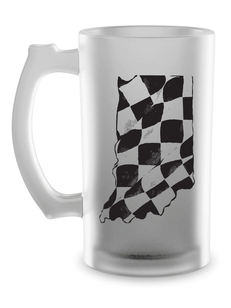 Checkered Indiana Frosted Stein