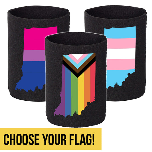 Indiana Pride Flag Coozies