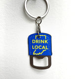 Drink Local Keychain Bottle Opener