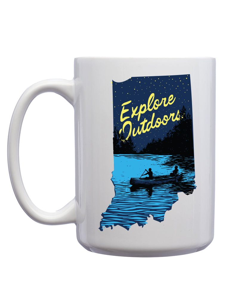 Explore Outdoors Mug - United State of Indiana: Indiana-Made T-Shirts and Gifts