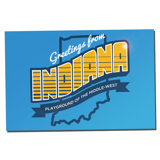 Greetings from Indiana Postcard