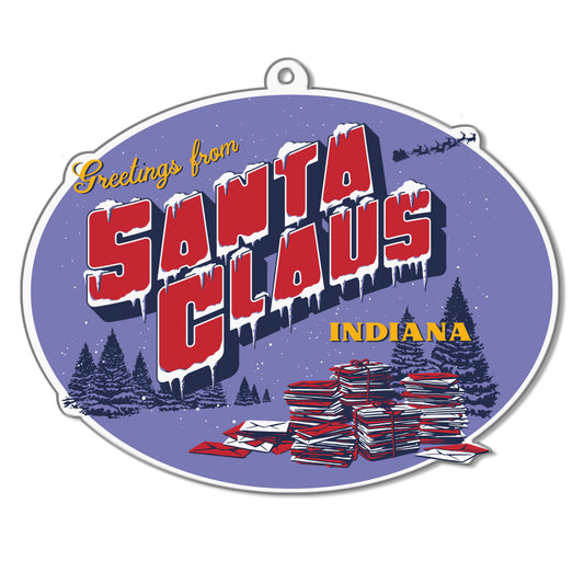 Greetings from Santa Claus Ornament