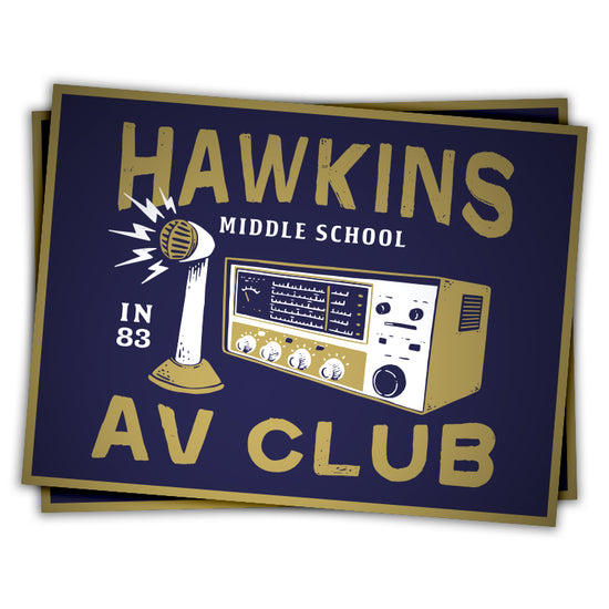 Hawkins AV Club Sticker - United State of Indiana: Indiana-Made T-Shirts and Gifts