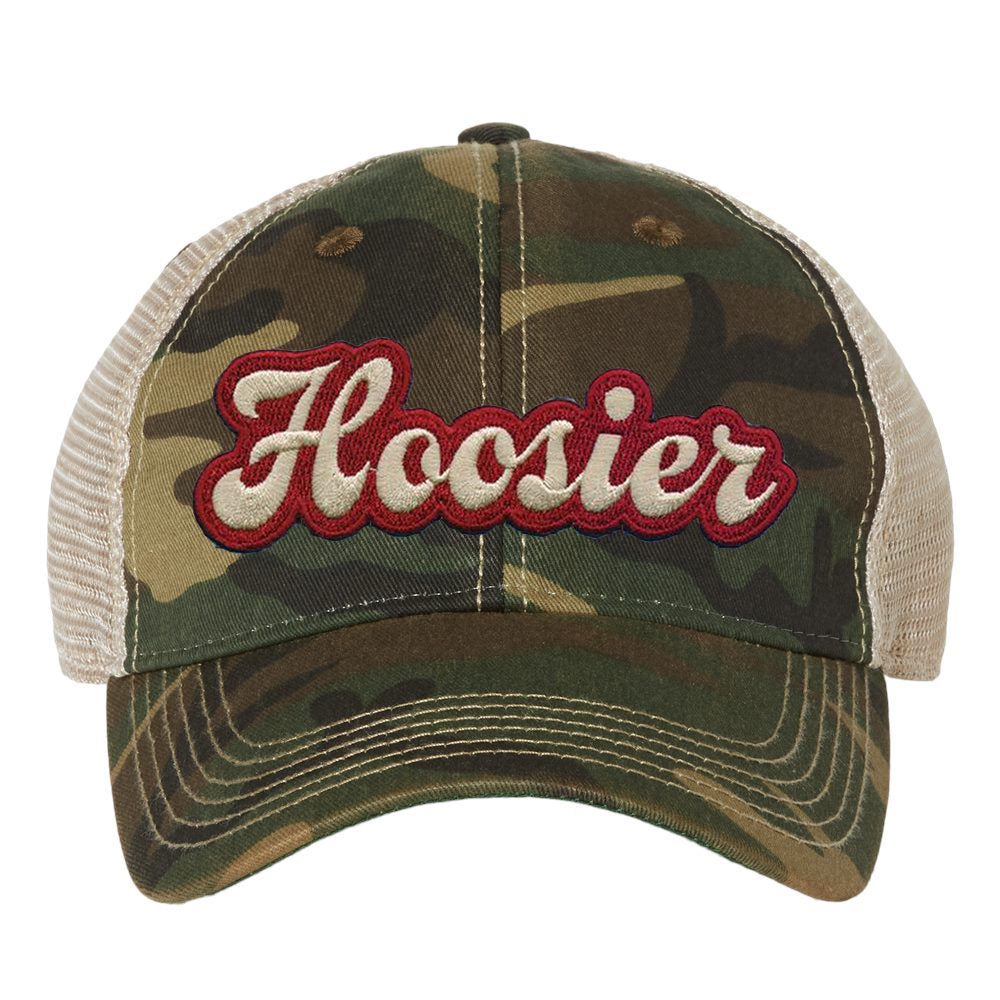 Hoosier Script Mesh Trucker Cap