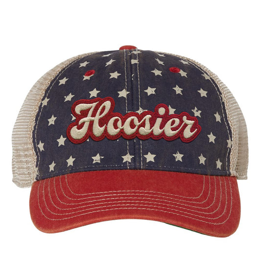 Hoosier Script Mesh Trucker Cap