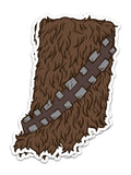 Hoosier Wookie Sticker - United State of Indiana: Indiana-Made T-Shirts and Gifts