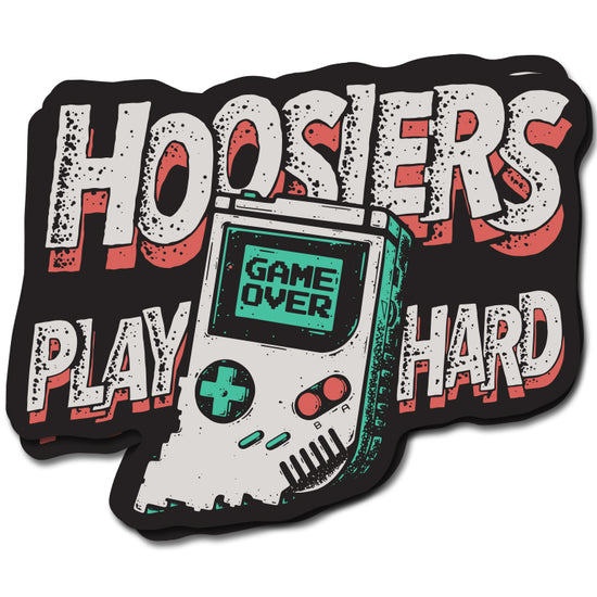 Hoosiers Play Hard Sticker - United State of Indiana: Indiana-Made T-Shirts and Gifts