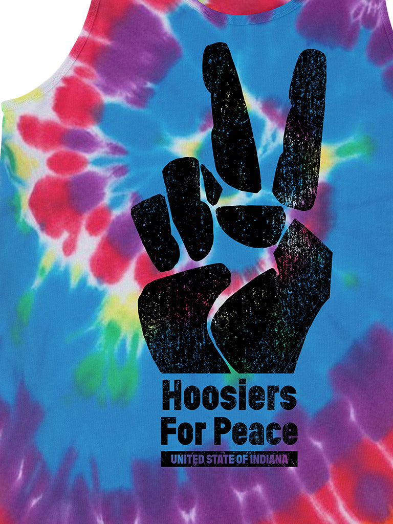 Hoosiers for Peace Tie Dye Tank