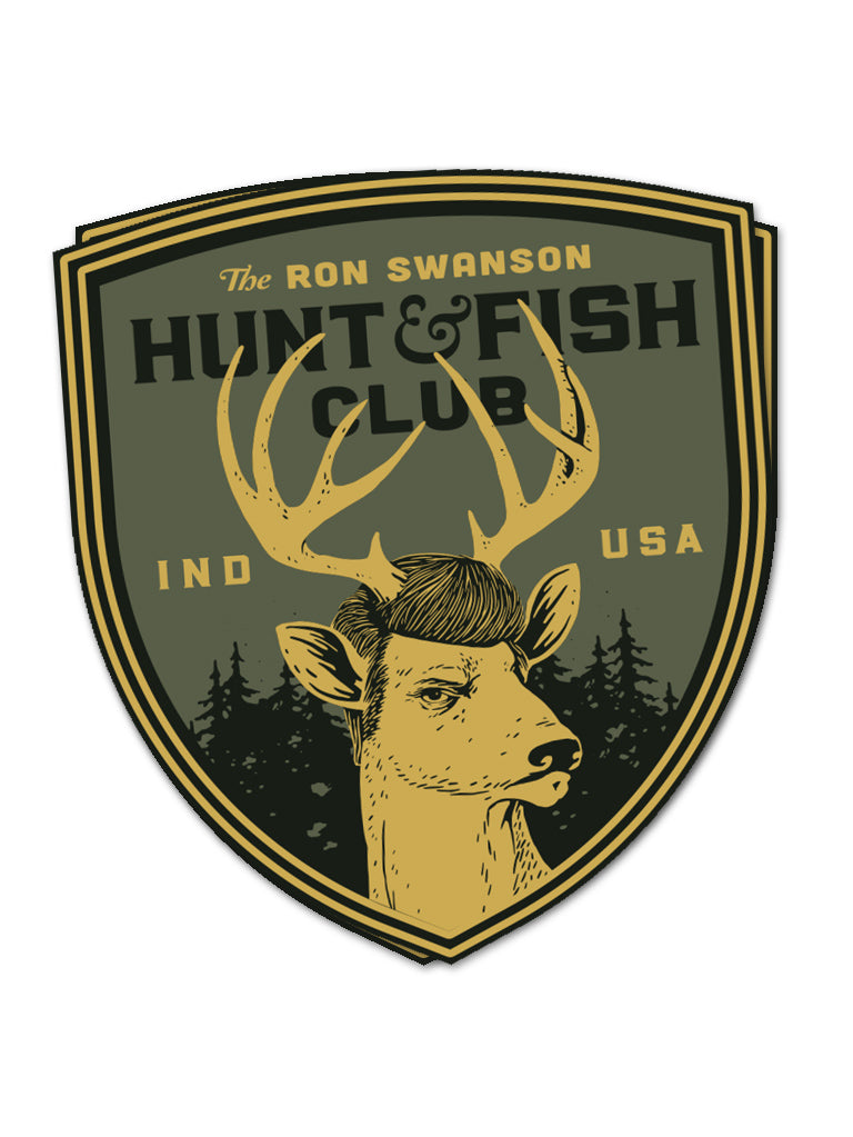 Swanson Hunt and Fish Club Sticker - United State of Indiana: Indiana-Made T-Shirts and Gifts