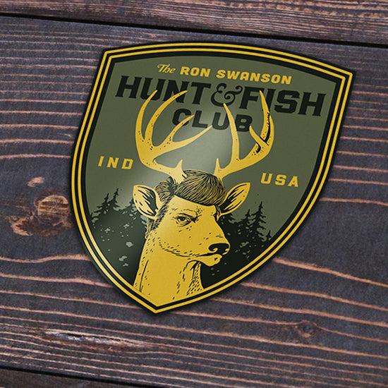 Swanson Hunt and Fish Club Sticker - United State of Indiana: Indiana-Made T-Shirts and Gifts