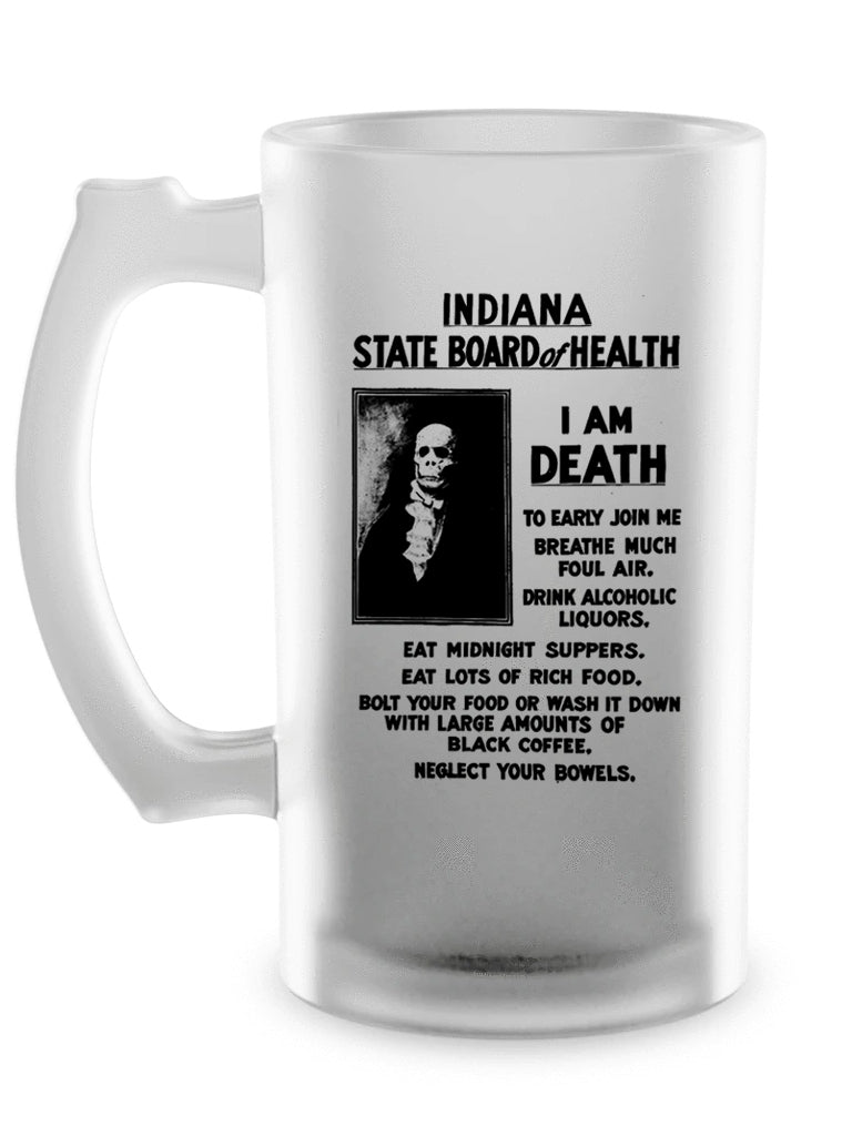 I Am Death Frosted Beer Stein