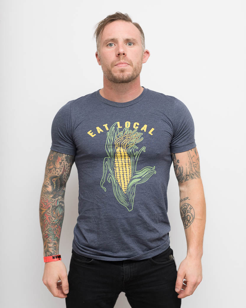 Eat Local Corn Tee - United State of Indiana: Indiana-Made T-Shirts and Gifts