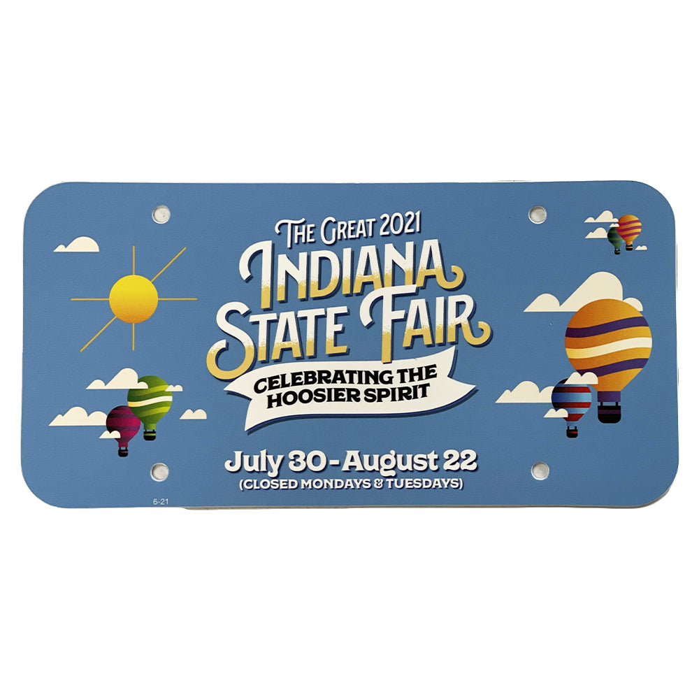 State Fair 2021 License Plate – United State of Indiana