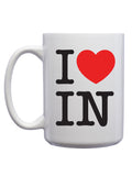 I Heart IN Mug - United State of Indiana: Indiana-Made T-Shirts and Gifts