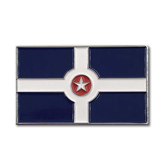 Indianapolis Flag Enamel Pin - United State of Indiana: Indiana-Made T-Shirts and Gifts