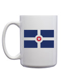 Indy Flag Mug - United State of Indiana: Indiana-Made T-Shirts and Gifts