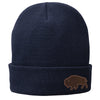 Leather Buffalo Beanie