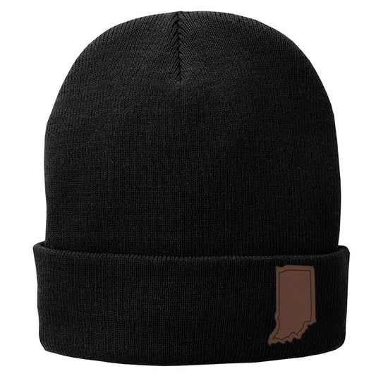 Leather Indiana Beanie