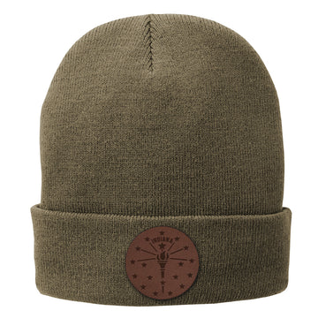 Leather Torch & Stars Beanie