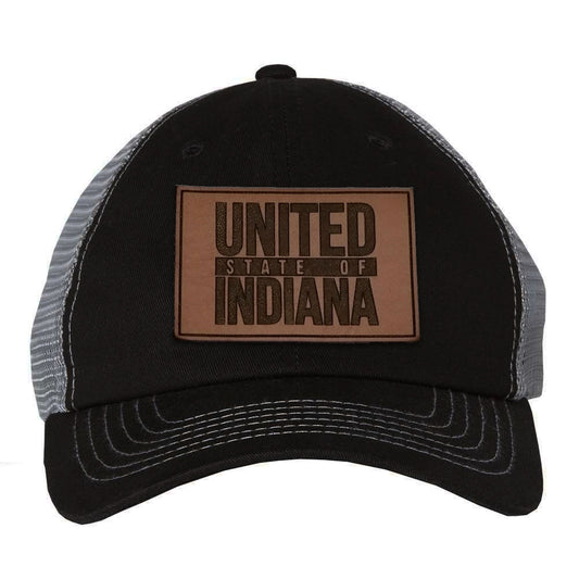 USI Leather Patch Mesh Trucker Cap