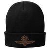 Leather Winged Wheel Beanie