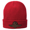 Leather Winged Wheel Beanie