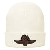 Leather Winged Wheel Beanie