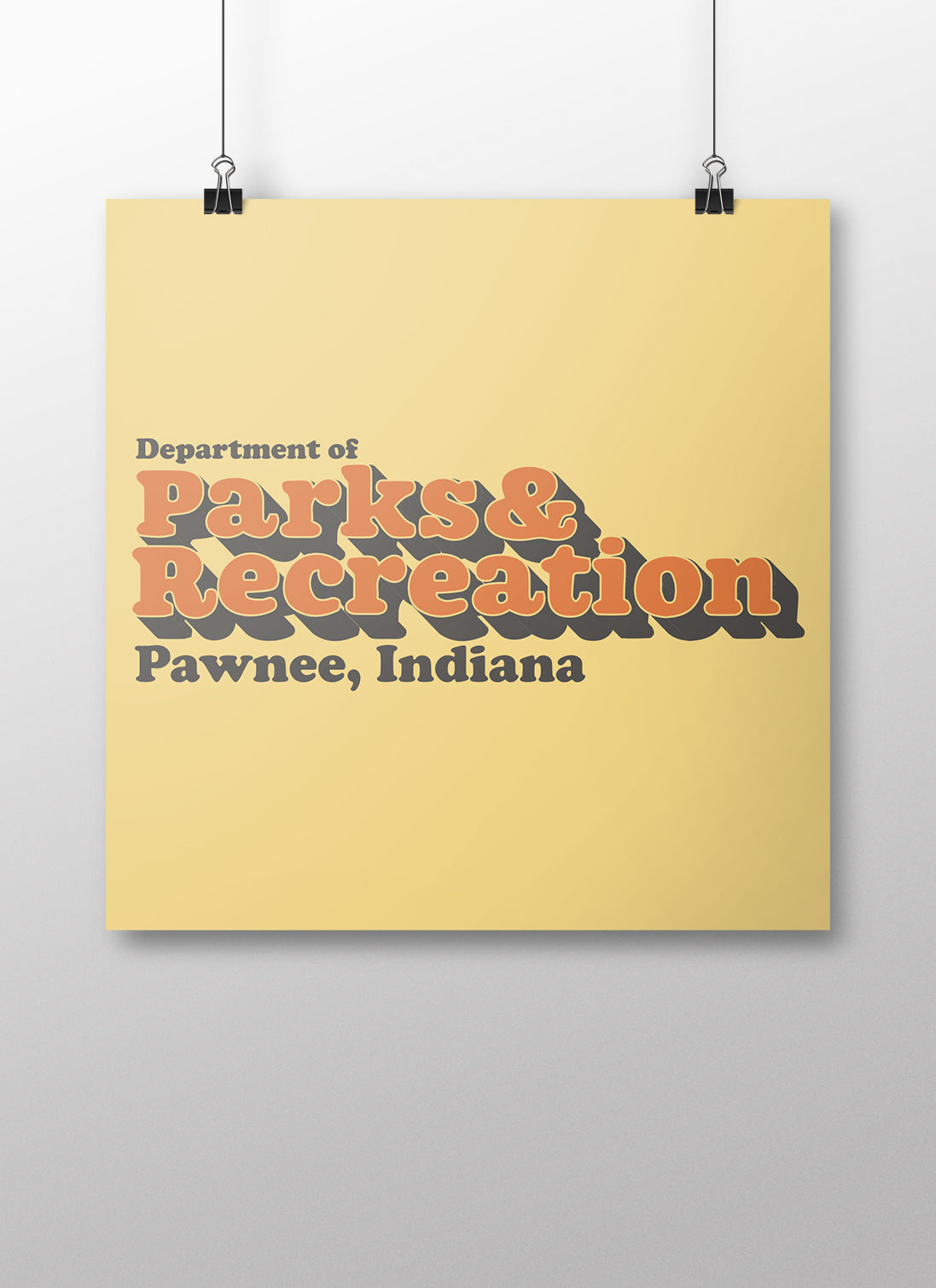 Pawnee Parks Department Poster - United State of Indiana: Indiana-Made T-Shirts and Gifts