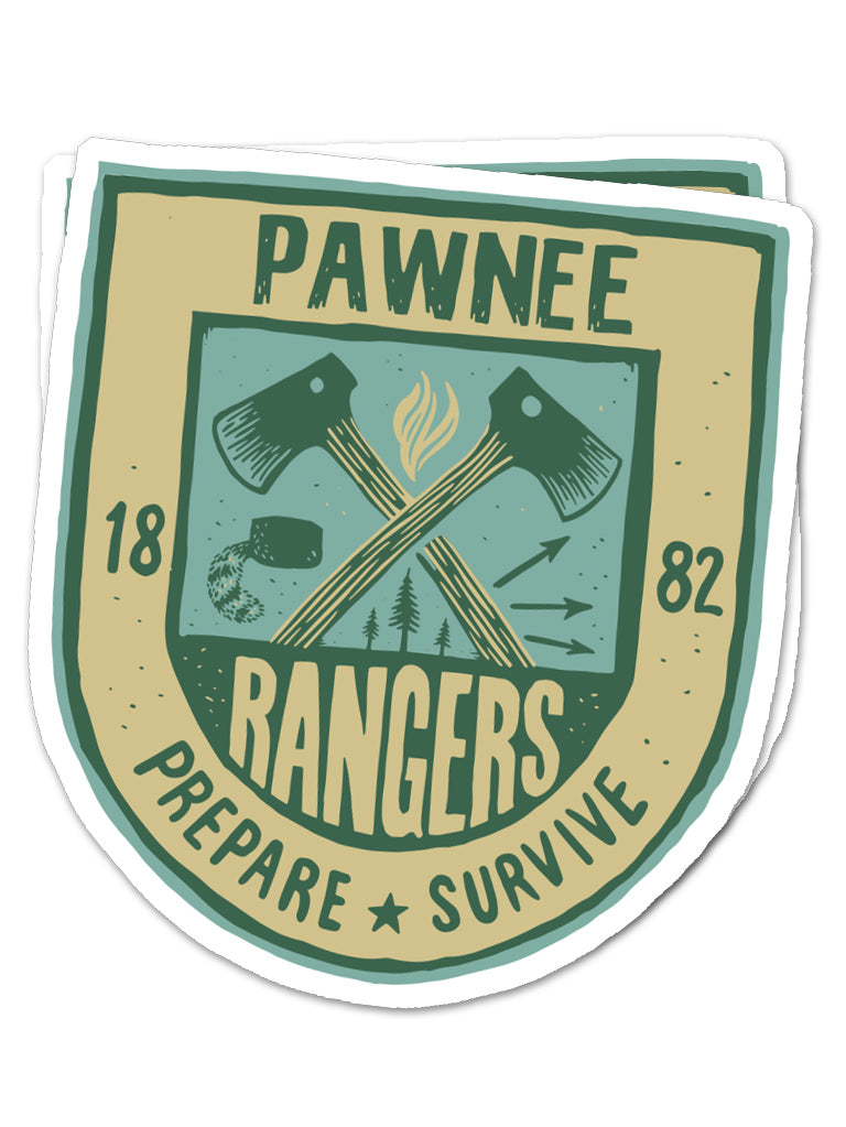 Pawnee Rangers Sticker - United State of Indiana: Indiana-Made T-Shirts and Gifts