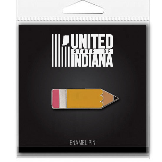 Pencil Enamel Pin - United State of Indiana: Indiana-Made T-Shirts and Gifts