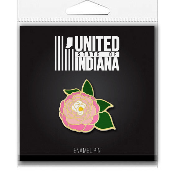 Peony Enamel Pin - United State of Indiana: Indiana-Made T-Shirts and Gifts