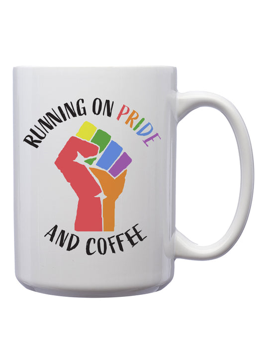 Running on Pride and Coffee Mug