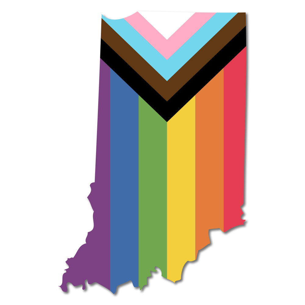Progress Pride Indiana Sticker