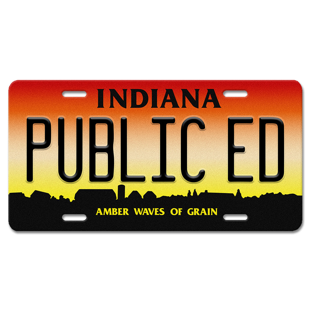 Public Ed Indiana License Plate