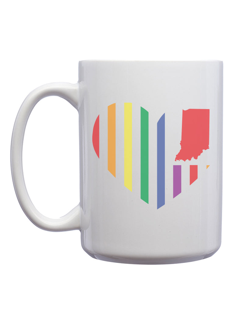 Rainbow Heart Flag Mug