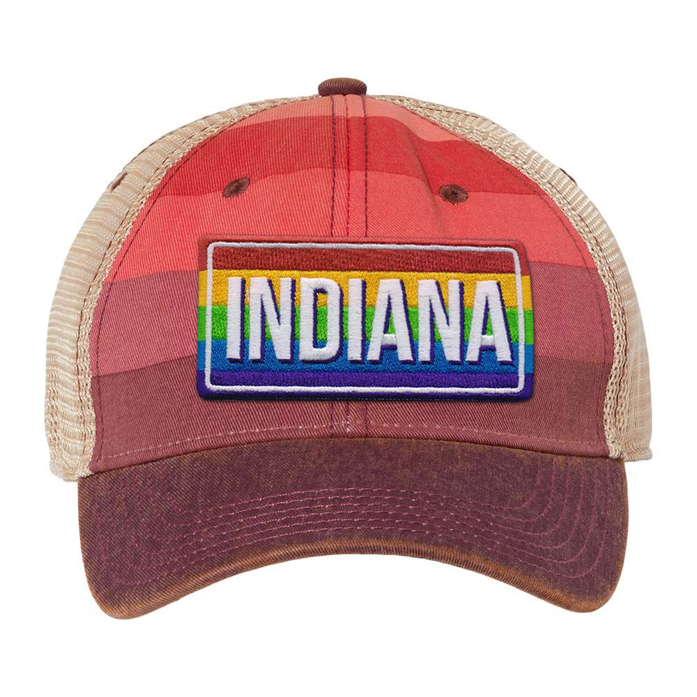 Rainbow Indiana Mesh Trucker Cap