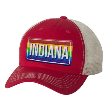 Rainbow Indiana Mesh Trucker Cap