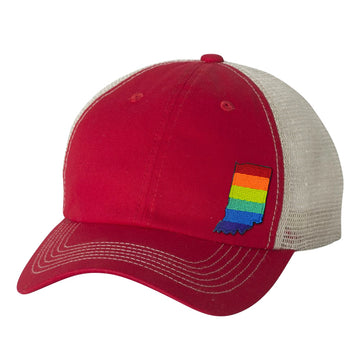 Rainbow State Mesh Trucker Cap